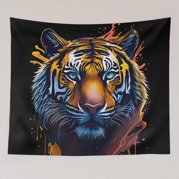 Item preview, Splash Art of a Tiger designed and sold by allovervintage.