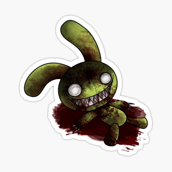 Cute bunny zombie sticker on Craiyon