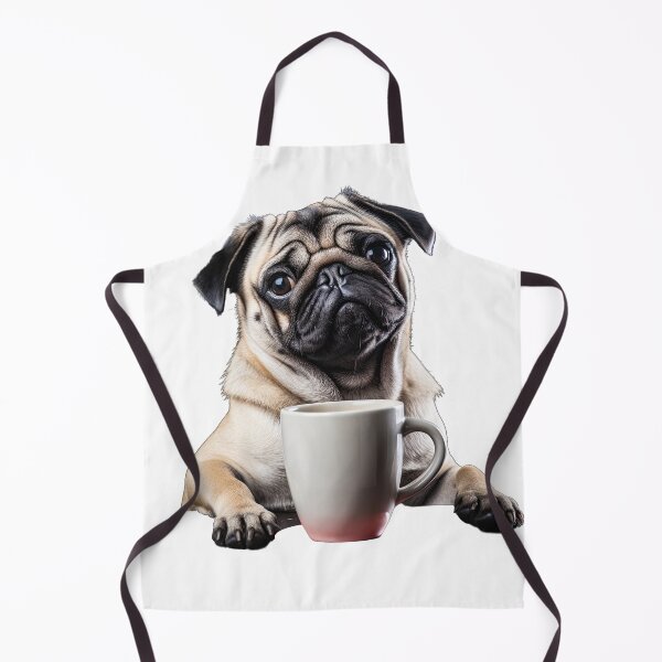 Item preview, Pug with Coffee for Caffeine Lovers designed and sold by ClawedCreations.