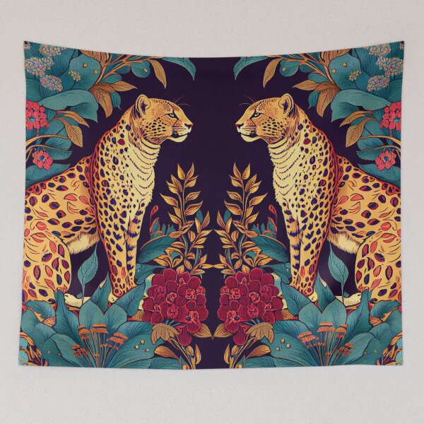 Item preview, Cheetah and Flowers Pattern designed and sold by zoldi.