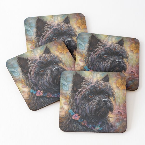 Item preview, Affenpinscher Floral Dog Art 7 designed and sold by DiatomDesigns.