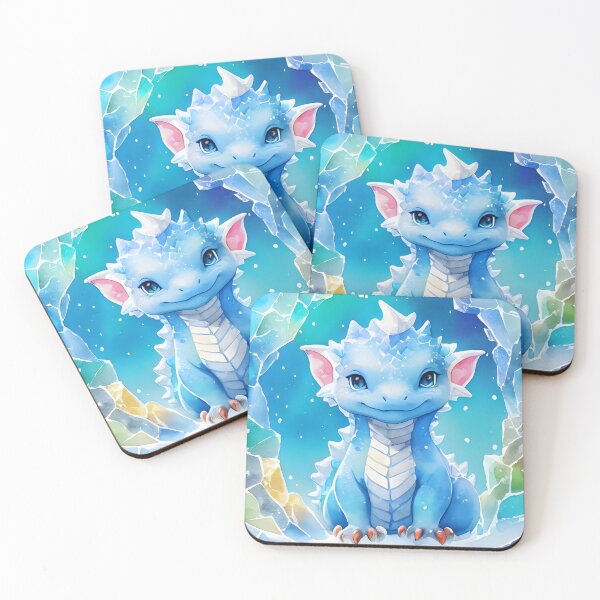 Item preview, Cute Adorable Baby Ice Frost Dragon In A Crystal Cave designed and sold by CGSGraphics.