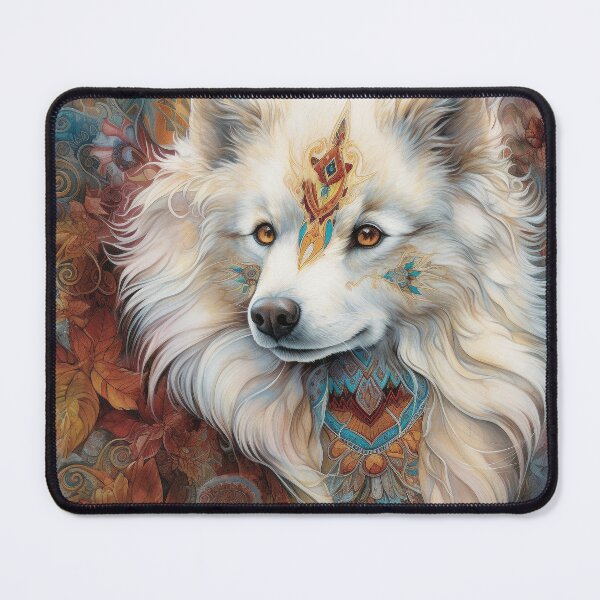 Item preview, Tribal American Eskimo Dog Pop Art 2 designed and sold by DiatomDesigns.