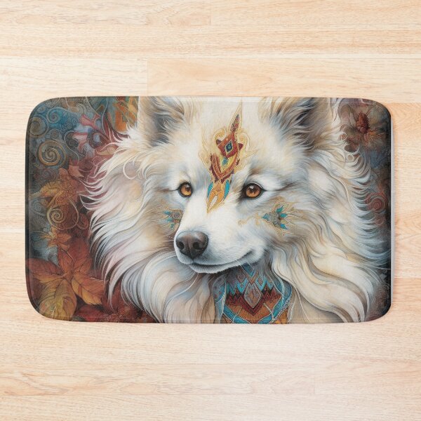 Item preview, Tribal American Eskimo Dog Pop Art 2 designed and sold by DiatomDesigns.