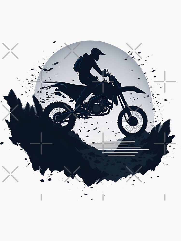 Sticker Motocross silhouette