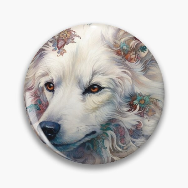 Item preview, Tribal American Eskimo Dog Pop Art 3 designed and sold by DiatomDesigns.