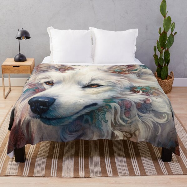 Item preview, Tribal American Eskimo Dog Pop Art 3 designed and sold by DiatomDesigns.