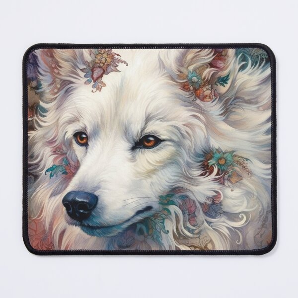 Item preview, Tribal American Eskimo Dog Pop Art 3 designed and sold by DiatomDesigns.