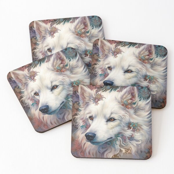 Item preview, Tribal American Eskimo Dog Pop Art 3 designed and sold by DiatomDesigns.