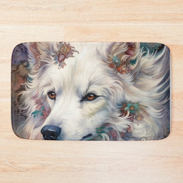 Item preview, Tribal American Eskimo Dog Pop Art 3 designed and sold by DiatomDesigns.