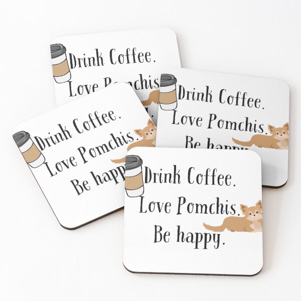 Item preview, Coffee, Pomchi's, Happy designed and sold by Lemon Drop Press.