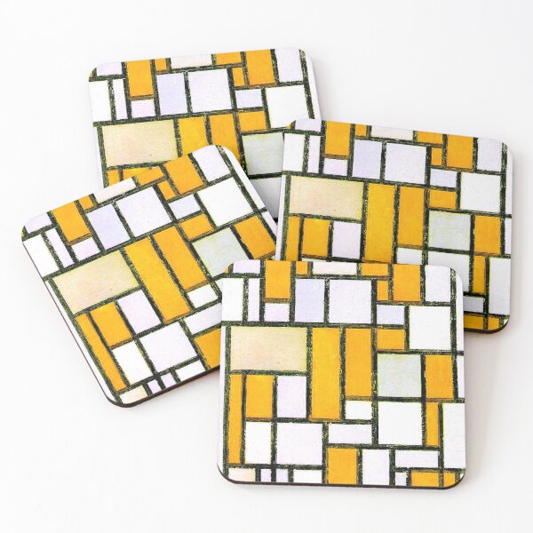 Item preview, Composition with Gray and Light Brown - Piet Mondrian designed and sold by SimpleJoyStyle.