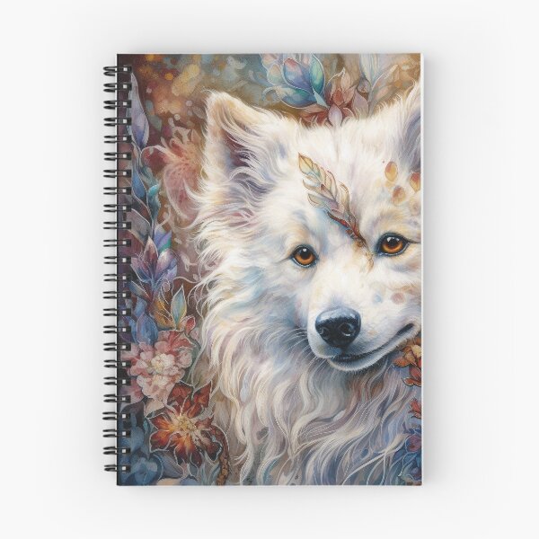 Item preview, Floral American Eskimo Dog Pop Art 4 designed and sold by DiatomDesigns.