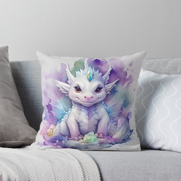 Item preview, Stalwart and Confident Baby Purple Lilac Dragon In A Crystal Cave Cute Adorable Naughty and Cheeky  designed and sold by CGSGraphics.