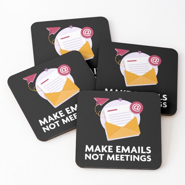 Item preview, MAKE EMAILS NOT MEETINGS designed and sold by Office Geek Shop.