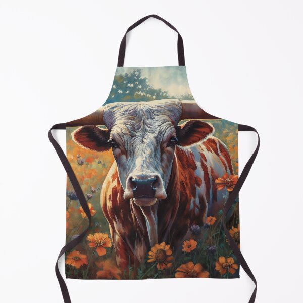 Item preview, Longhorn Cattle In A Field Of Wildflowers 2 designed and sold by Gypsykiss.