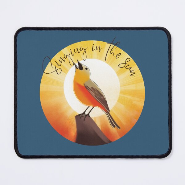 Item preview, Singing in the Sun Bird in Sunrays (dark colored text) designed and sold by Step, Repeat.