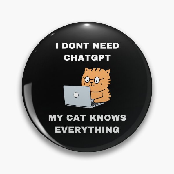 Item preview, Cat GPT Working Ai Cat, Funny Smart Cat Using Computer Design for Cat Lovers and ChatGPT Fans designed and sold by PrintOfi.