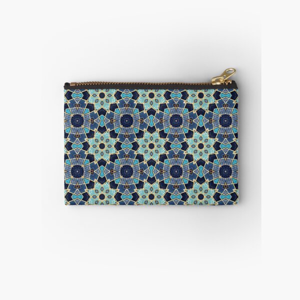 Item preview, Blue Tile and Gold Grout Kaleidoscope Pattern 16 designed and sold by Swabcraft.