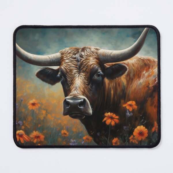 Item preview, Longhorn Cattle In A Field Of Wildflowers 3 designed and sold by Gypsykiss.