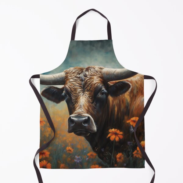 Item preview, Longhorn Cattle In A Field Of Wildflowers 3 designed and sold by Gypsykiss.