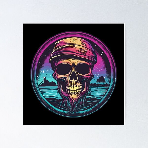 Item preview, A skull wearing a bandana vector illustration designed and sold by Maycon Arts.