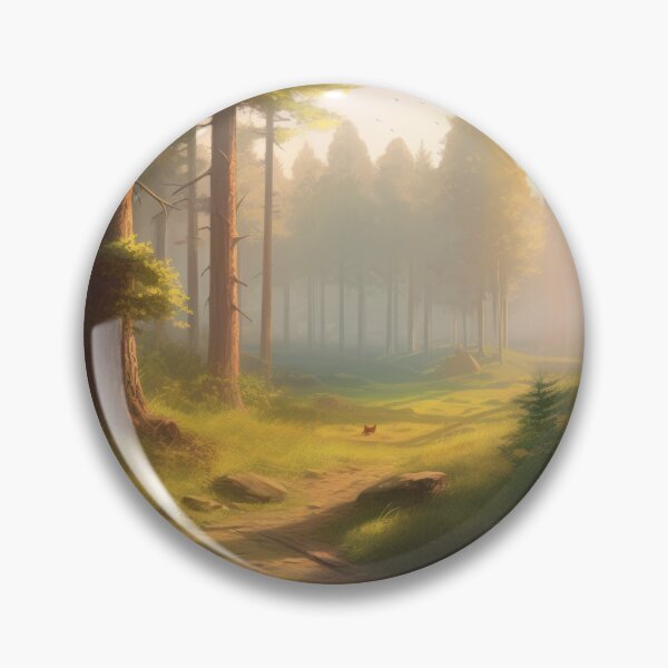Item preview, Enchanting Forest Morning Pathway - Storybook Landscape Art designed and sold by CosmicScare10.