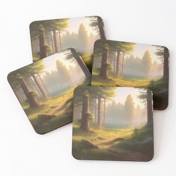 Item preview, Enchanting Forest Morning Pathway - Storybook Landscape Art designed and sold by CosmicScare10.