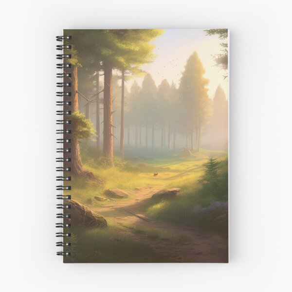 Item preview, Enchanting Forest Morning Pathway - Storybook Landscape Art designed and sold by CosmicScare10.