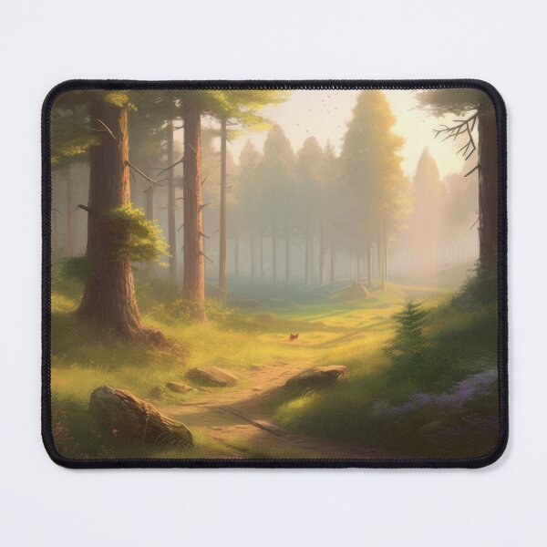 Item preview, Enchanting Forest Morning Pathway - Storybook Landscape Art designed and sold by CosmicScare10.