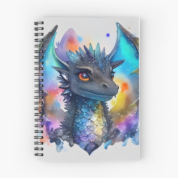 Item preview, Noble Proud and Determined Baby Black Dragon Cute and Adorable Watercolor designed and sold by CGSGraphics.