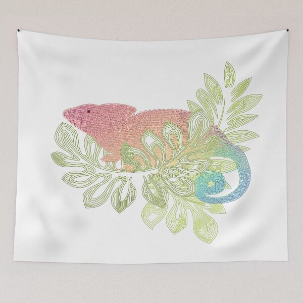 Item preview, Chameleon Line Drawing Art Design designed and sold by Heathermarie321.