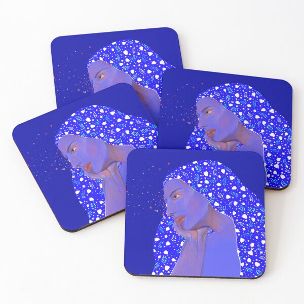 Item preview, Blue beauty portrait  designed and sold by Thalia Roman.