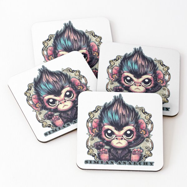 Item preview, Cute Baby Monkey Simian Anarchy designed and sold by ChromaArtistic.