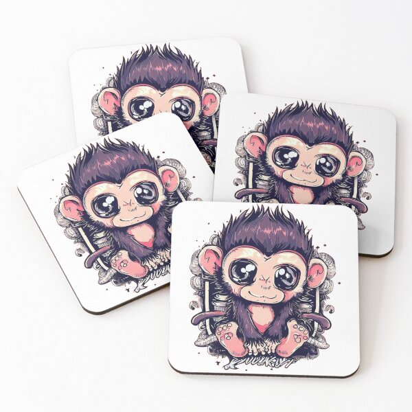 Item preview, Cutiez Punk - Baby Monkey Punky Primates designed and sold by ChromaArtistic.