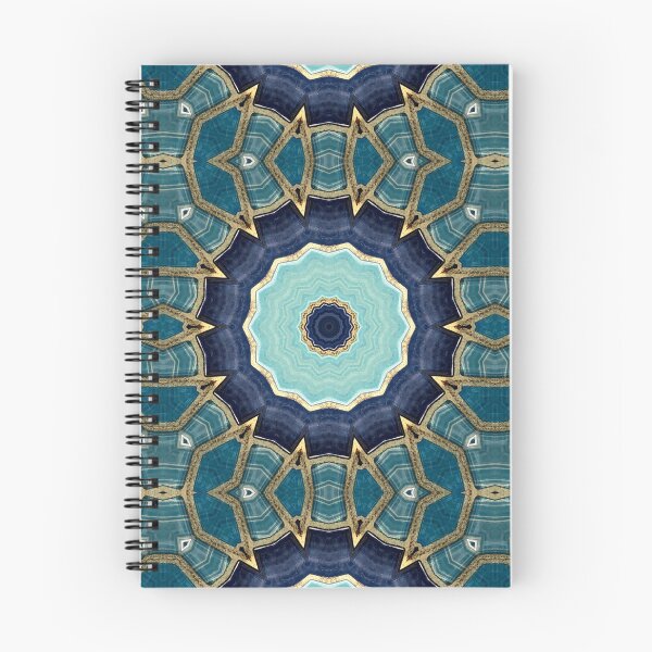 Item preview, Blue Tile and Gold Grout Kaleidoscope Pattern 25 designed and sold by Swabcraft.