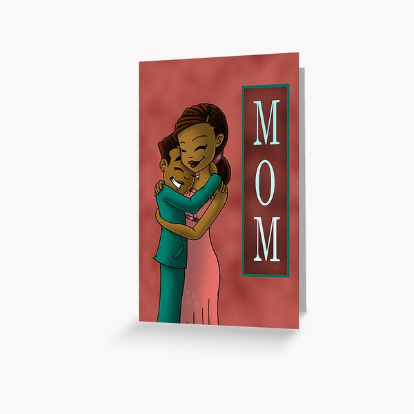 Item preview, African American Mother and Son Mothers Day Card designed and sold by treasured-gift.