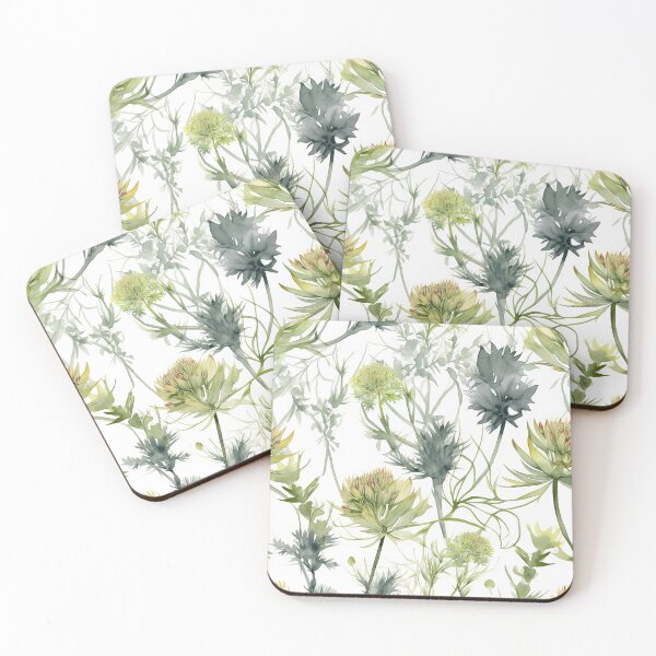 Item preview, Green botanical seamless pattern designed and sold by PolarInk.