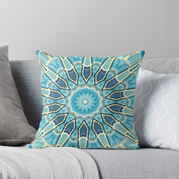 Artikelvorschau, Blue Tile and Gold Grout Kaleidoscope Pattern 31 entworfen und verkauft von Swabcraft.