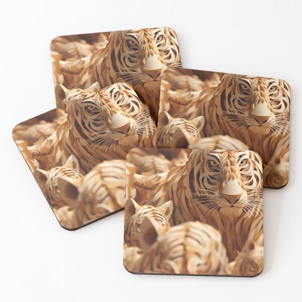 Item preview, Paper Tigers Pattern designed and sold by oneeko.