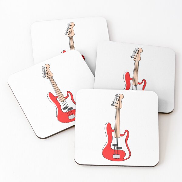 Item preview, Cartoon Bass Guitar - Red designed and sold by Rei-illustrates.