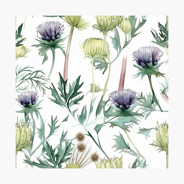 Item preview, Patrón botánico de flores designed and sold by PolarInk.