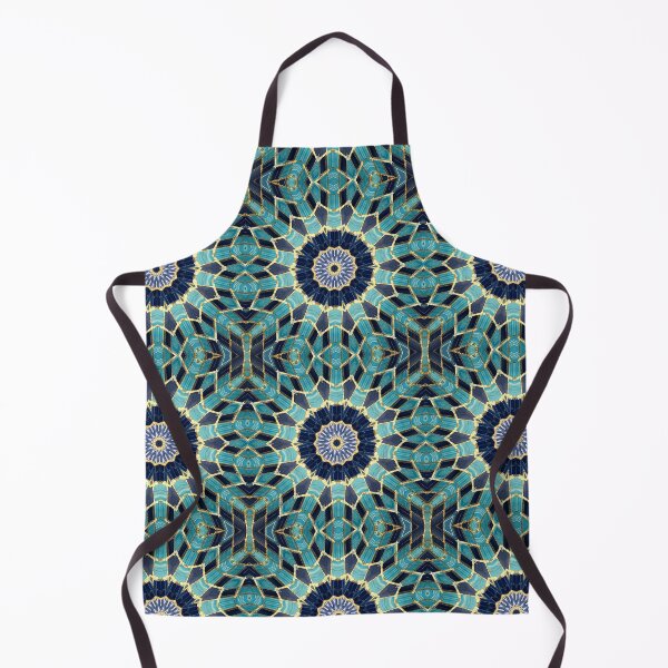 Item preview, Blue Tile and Gold Grout Kaleidoscope Pattern 34 designed and sold by Swabcraft.
