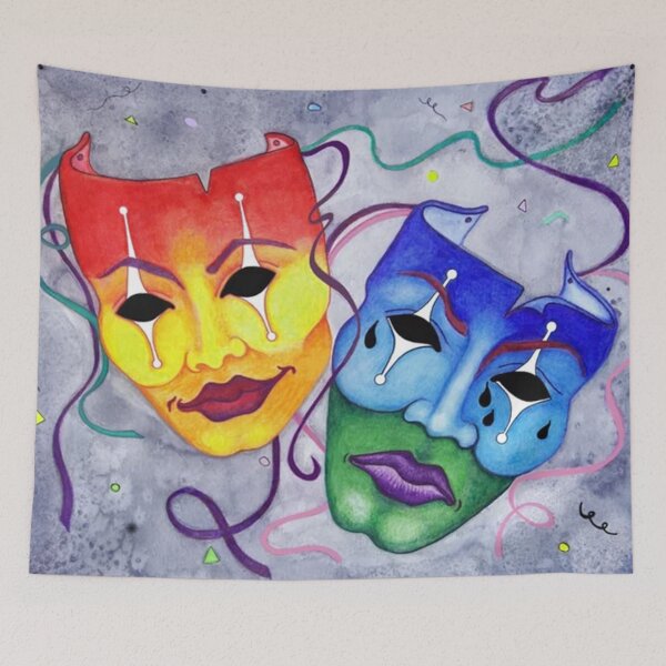 Item preview, Comedy and Tragedy designed and sold by KeonRitchie.