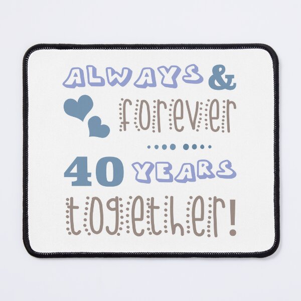 Item preview, Cute 40th Wedding Anniversary designed and sold by thepixelgarden.