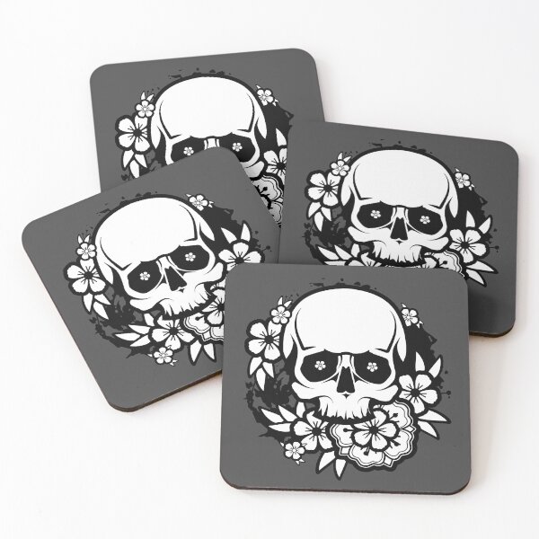 Item preview, Skull with flowers designed and sold by Sima Sirus.