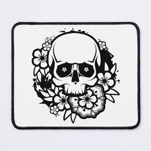 Item preview, Skull with flowers designed and sold by Sima Sirus.