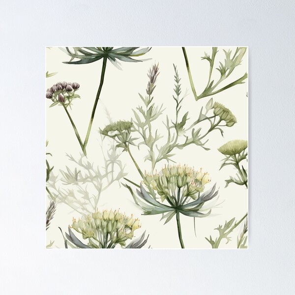 Item preview, Botanical green pattern designed and sold by PolarInk.