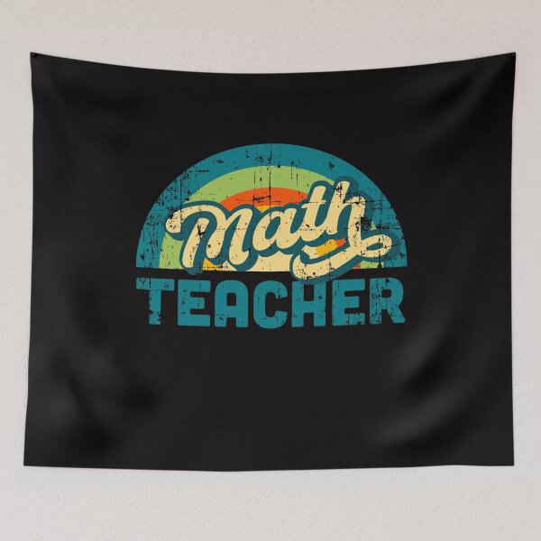 Item preview, Math Teacher Souvenir Retro Vintage Distressed Style designed and sold by Rustic Valley Studio.
