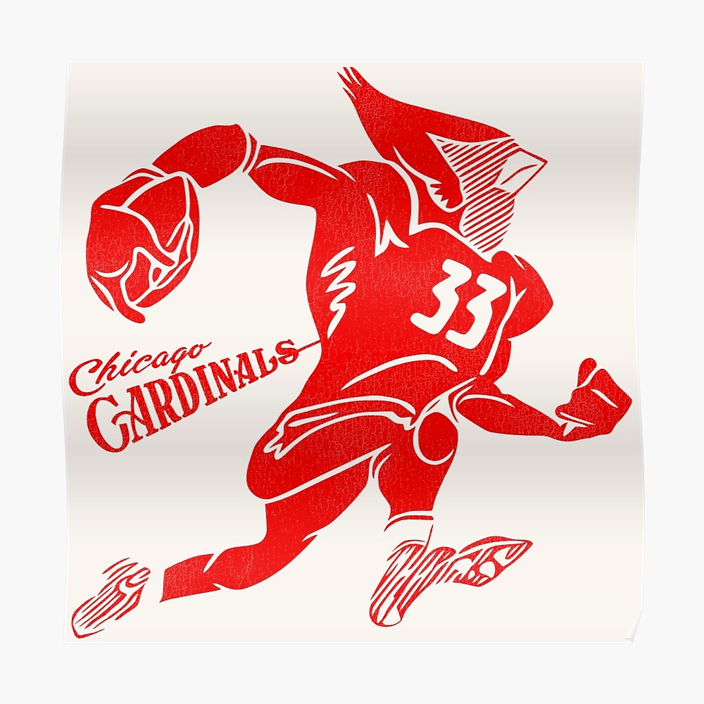 Defunct Chicago Cardinals Football Team Sticker for Sale by TheBenchwarmer